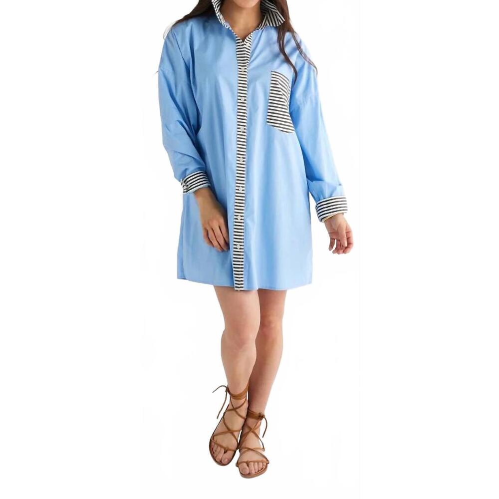 NEW CARYN LAWN lindsey dress in blue